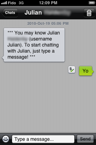 new chat on kik