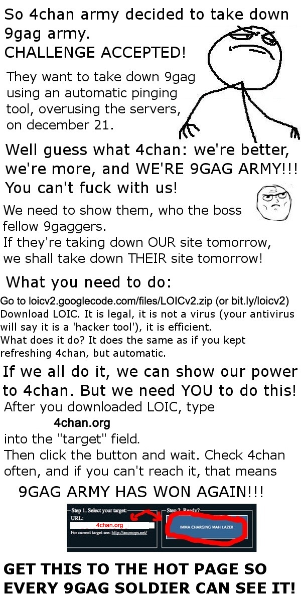 9gag ddos by 4chan